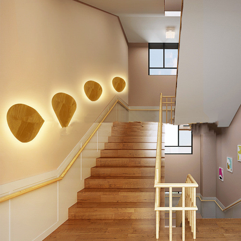 Natural Log Art: Minimalist Sculptural LED Wall Sconce
