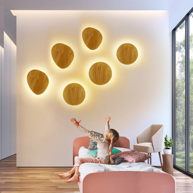 Natural Log Art: Minimalist Sculptural LED Wall Sconce