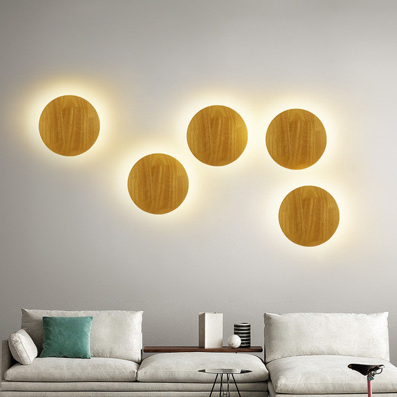 Natural Log Art: Minimalist Sculptural LED Wall Sconce