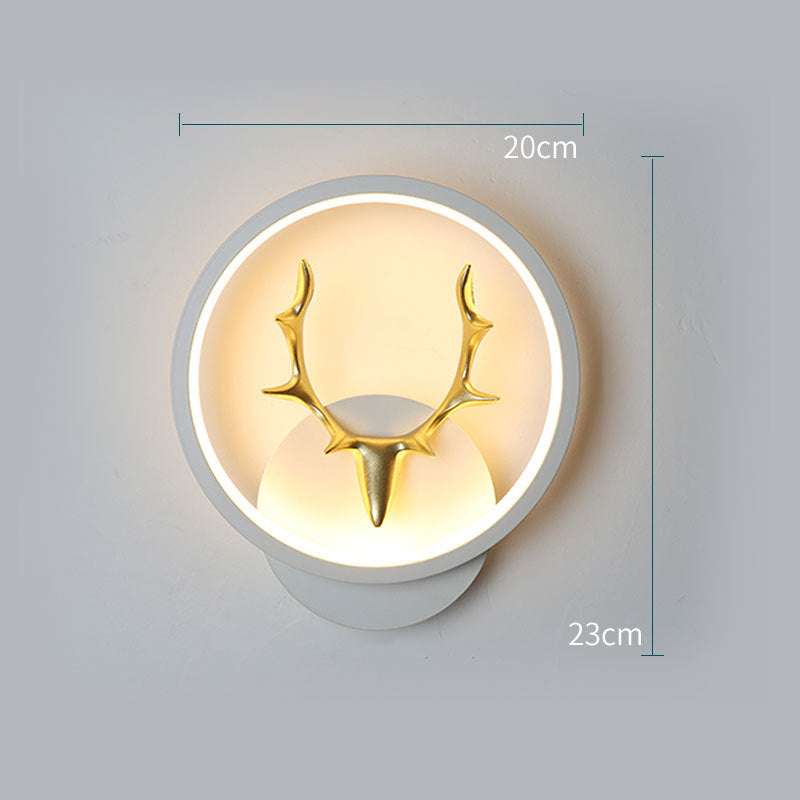 Nordic Antler Magic: Dimmable Remote Control Wall Lamp
