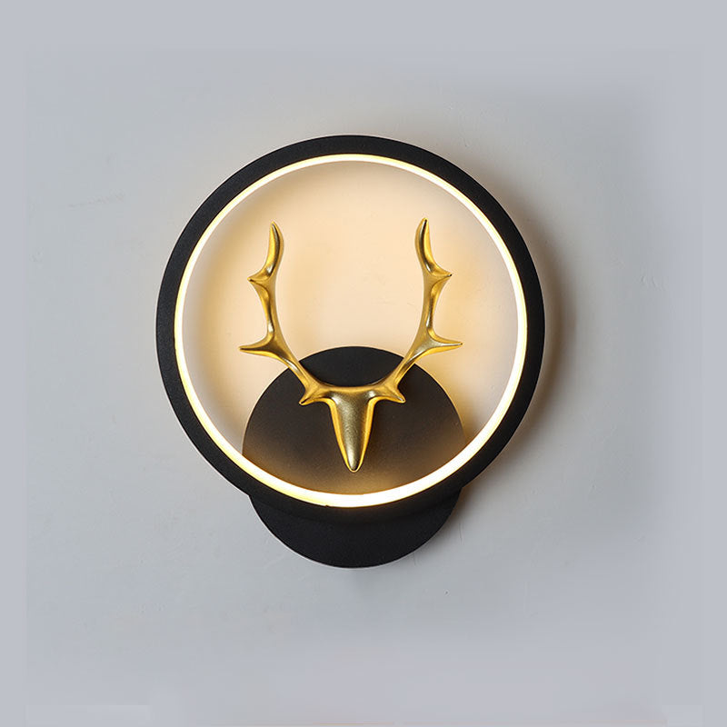 Nordic Antler Magic: Dimmable Remote Control Wall Lamp