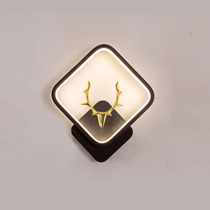Nordic Antler Magic: Dimmable Remote Control Wall Lamp