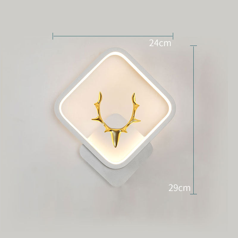 Nordic Antler Magic: Dimmable Remote Control Wall Lamp