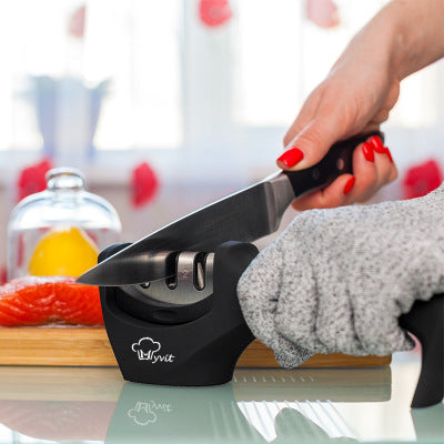 EdgeMaster™ Pro: Diamond-Tungsten Dual Kitchen Sharpener