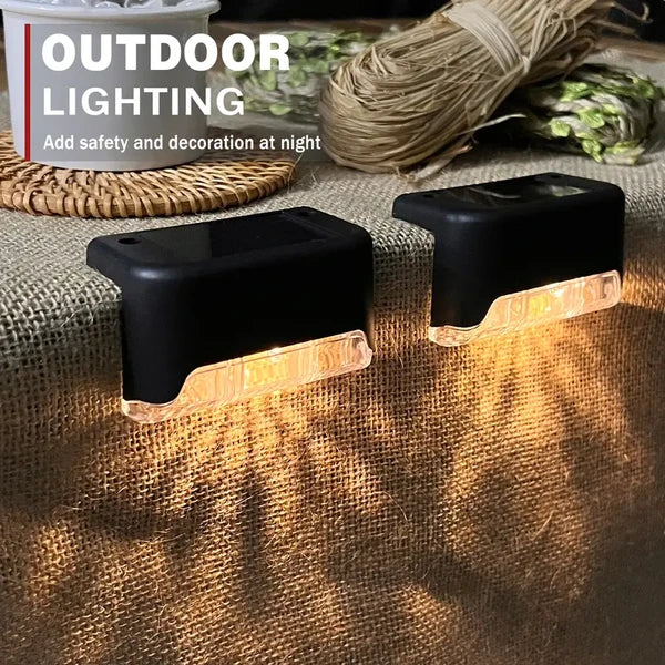 Solar Glow Outdoor Deck & Garden Pathway Lights