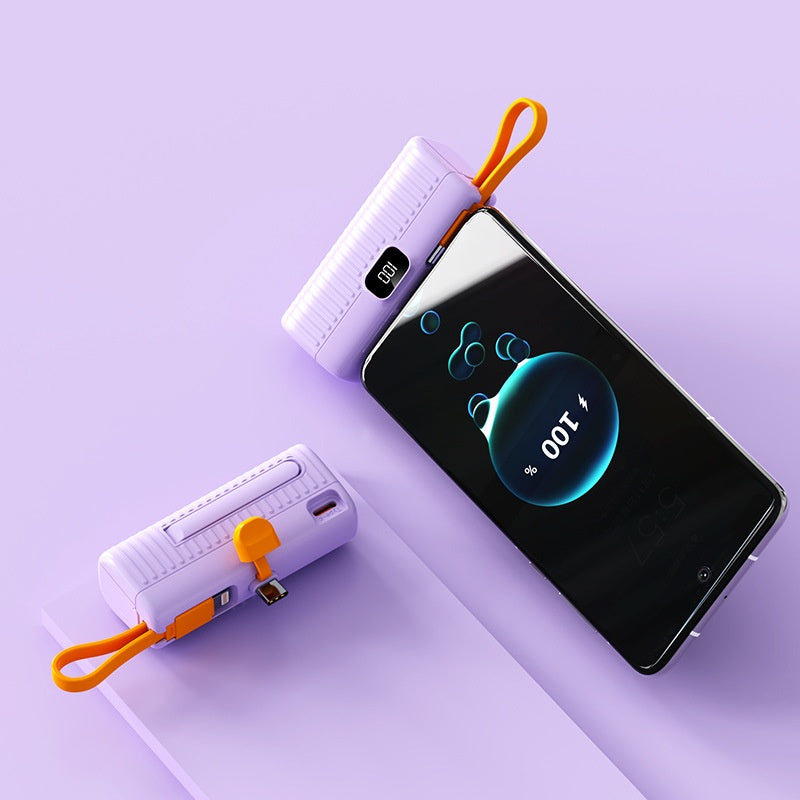 Ultra-Compact Capsule Power Bank: Instant Pocket-Sized Charge