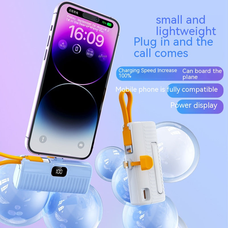 Ultra-Compact Capsule Power Bank: Instant Pocket-Sized Charge
