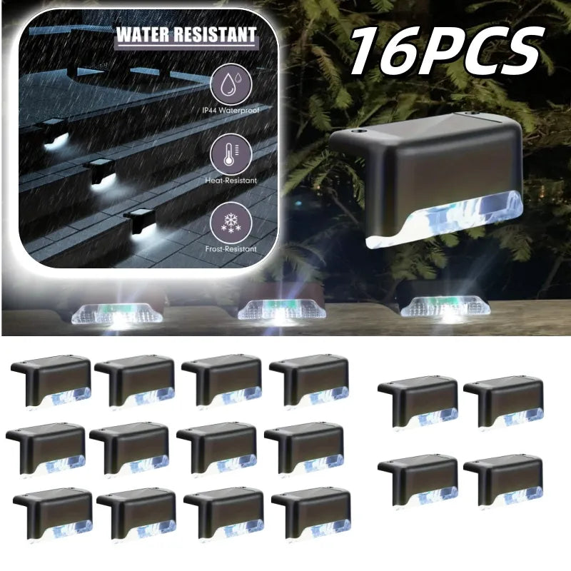Solar Glow Outdoor Deck & Garden Pathway Lights