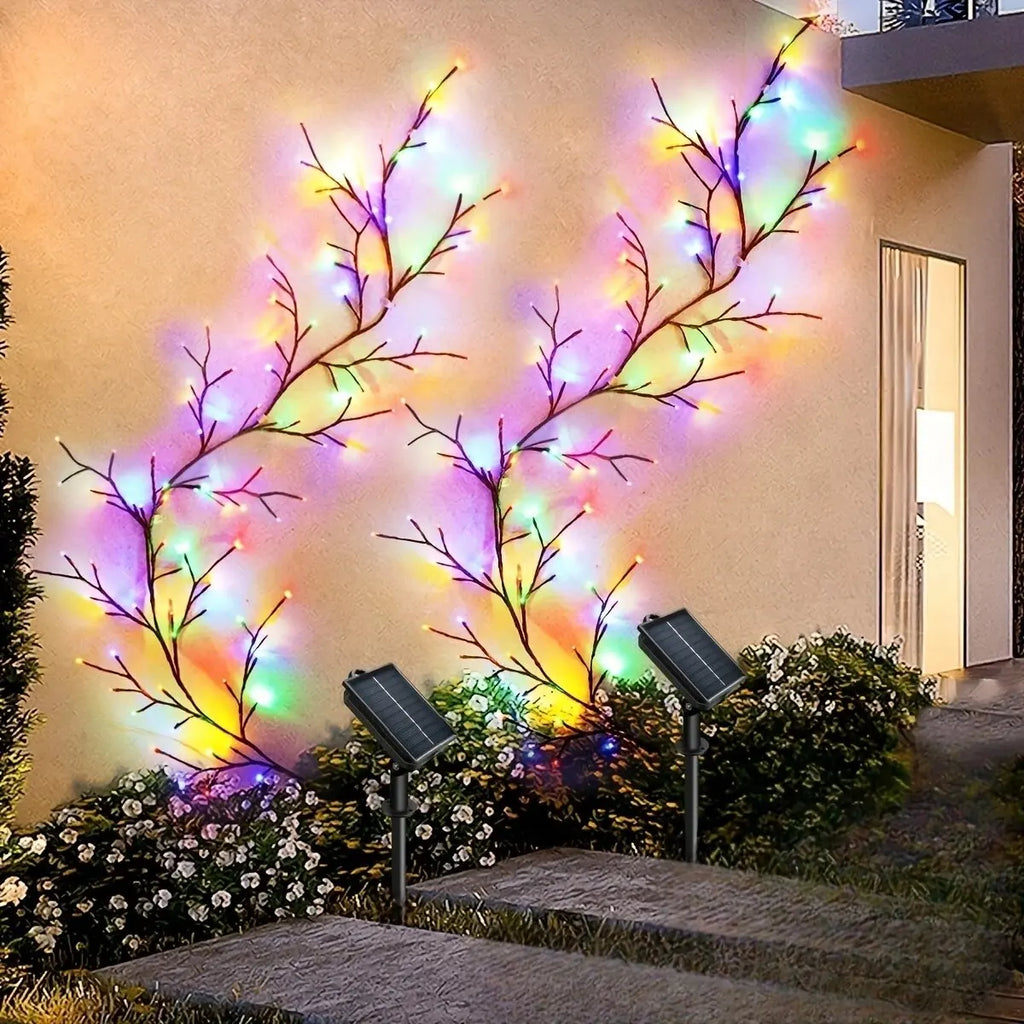 Radiant Solar Willow: Cascading LED Vine Fairy Lights