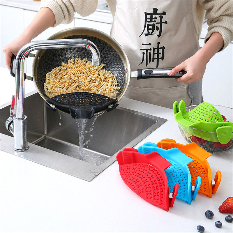 Snap & Strain: The Ultimate Clip-On Silicone Colander