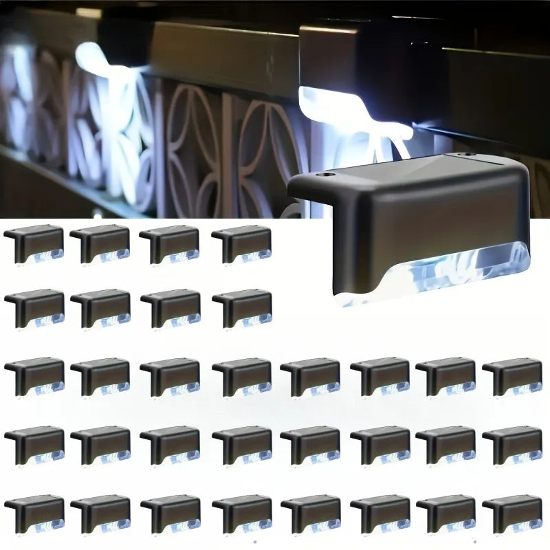 Solar Glow Outdoor Deck & Garden Pathway Lights