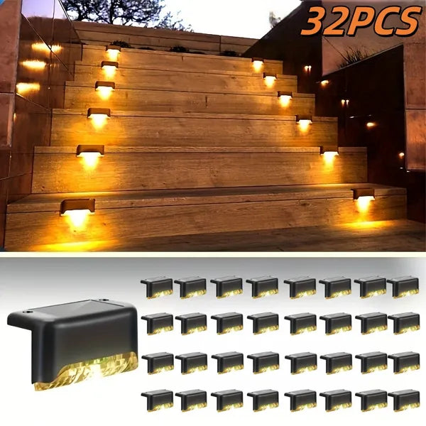 Solar Glow Outdoor Deck & Garden Pathway Lights