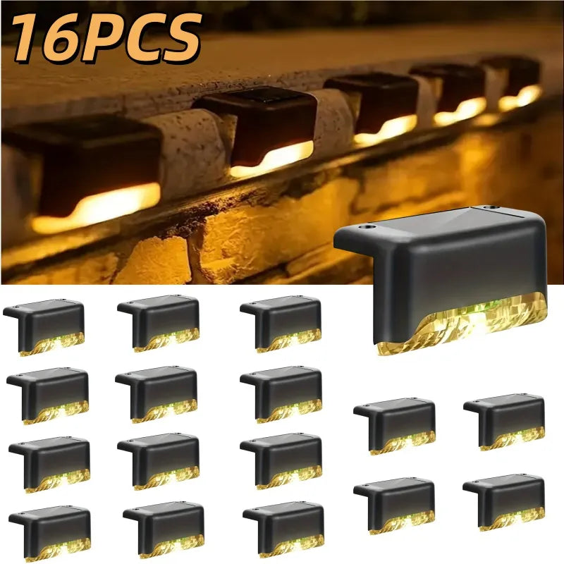 Solar Glow Outdoor Deck & Garden Pathway Lights
